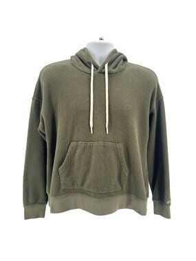 Outerknown Mens Medium Hoodie Terry Organic Cotton Recycled Poly Olive Green